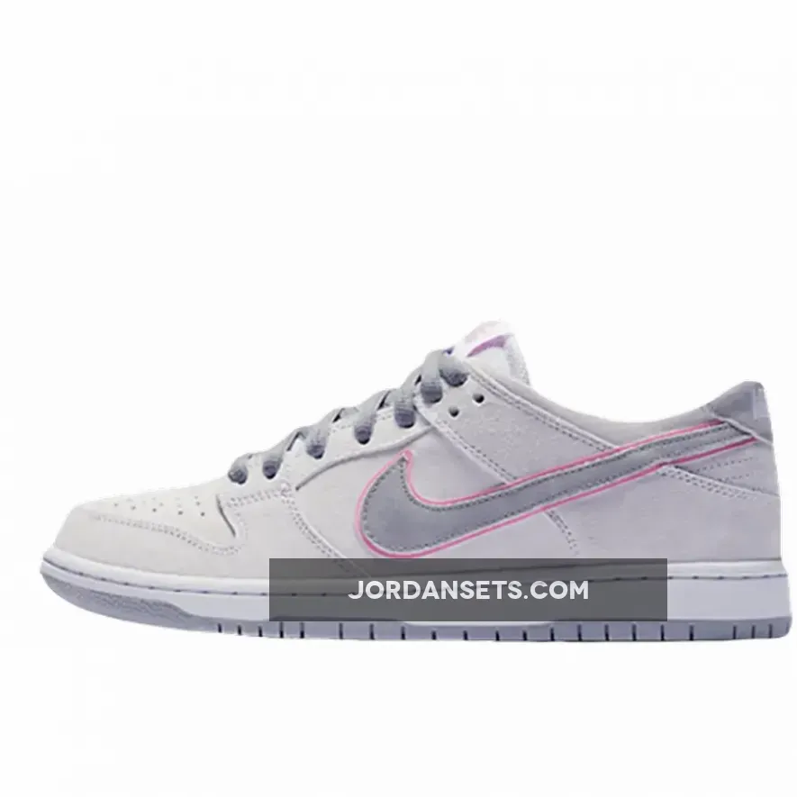 Ishod Wair x Nike SB Dunk Low Flat Silver 895969-160 #pink and white nike sb