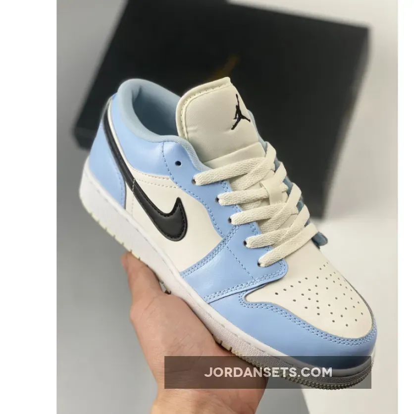 Air Jordan 1 Low Ice Blue/Black/Sail/White #air jordans ice blue