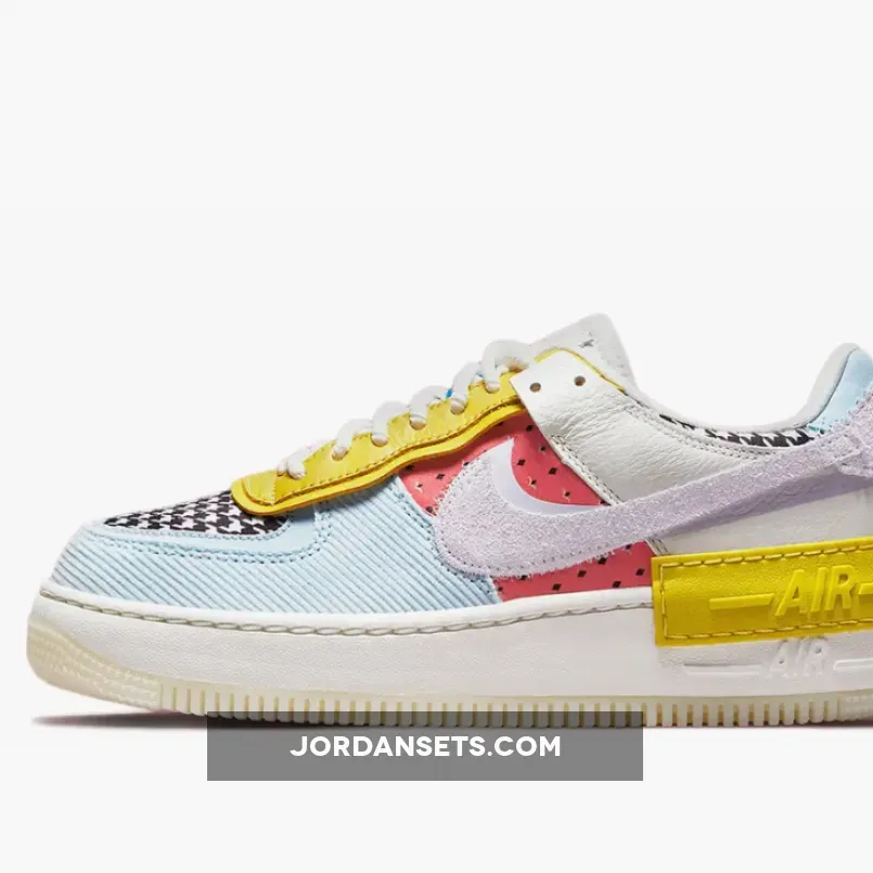 Nike Air Force 1 Shadow Yellow Multi WMNS DM8076-100 / nike force 1 shadow