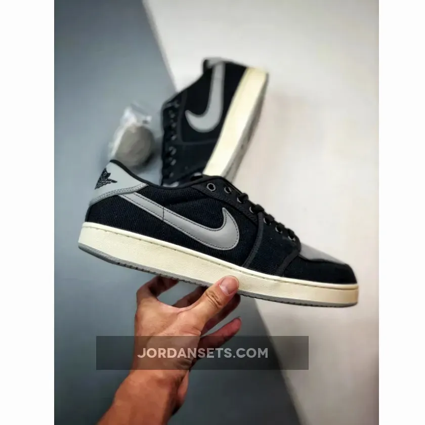 Air Jordan 1 KO Low "Shadow" Black/Sail-Grey DX4981-002 Air Jordan 1 KO Low "Shadow" Black/Sail-Grey DX4981-002