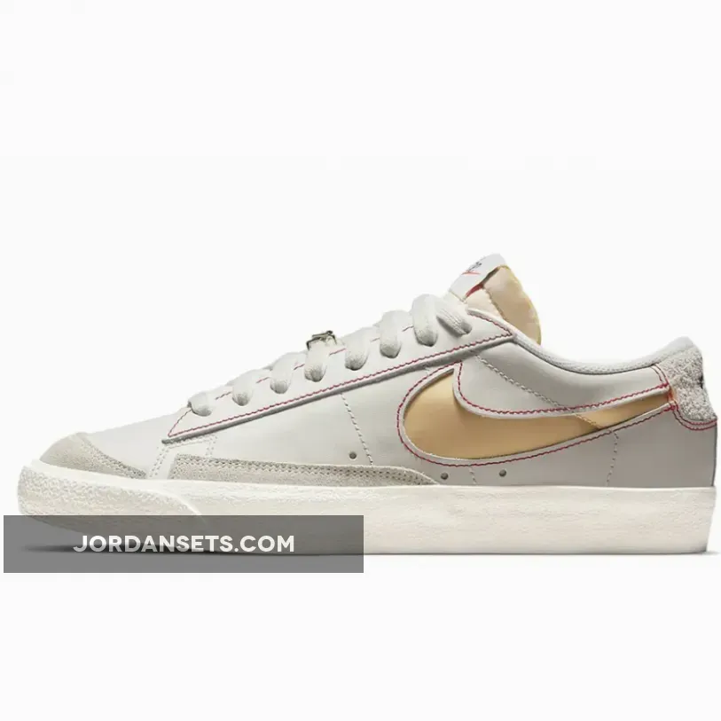 Nike Blazer Low 'First Use' Grey White Removable Swoosh nike blazer grey swoosh