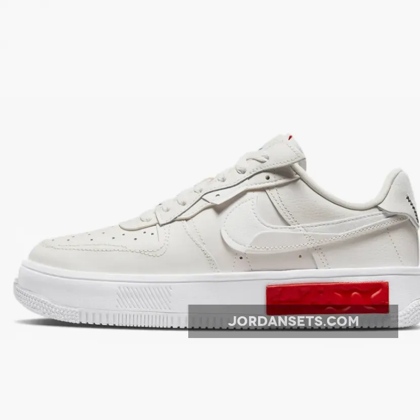 Nike Air Force 1 Fontanka Phantom-White-University Red / nike phantom air force