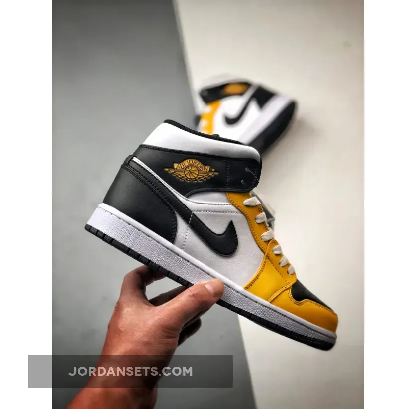 Air Jordan 1 Mid Yellow Ochre Se Gold Mids And Black Golf X Restock