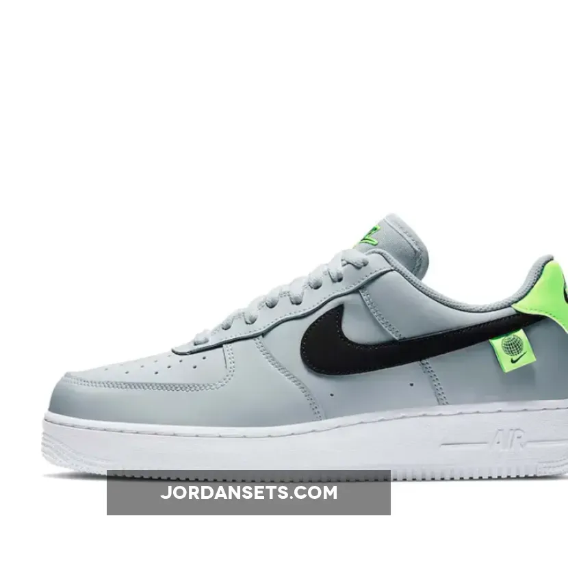 Nike Air Force 1 07 Worldwide Pure Platinum Green Strike CK7648-002 air force 1 07 green