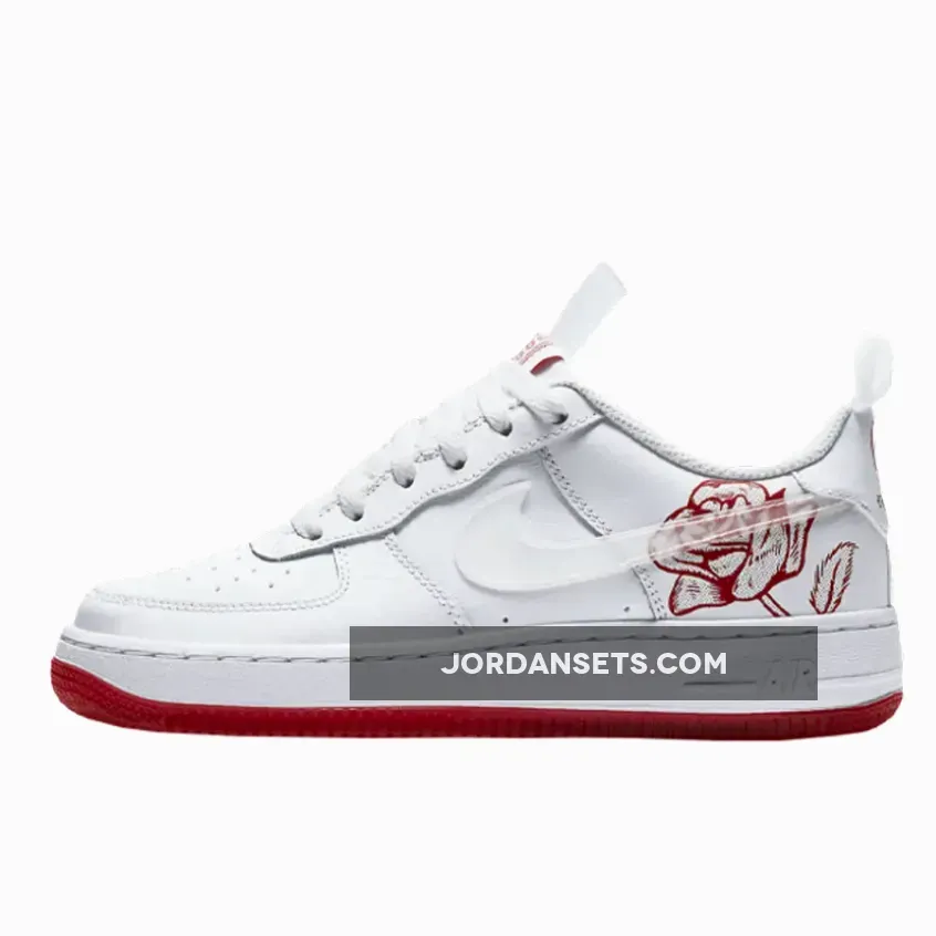 Nike Air Force 1 GS Rose White University Red WMNS CN8534-100 #nike air force 1 low rose