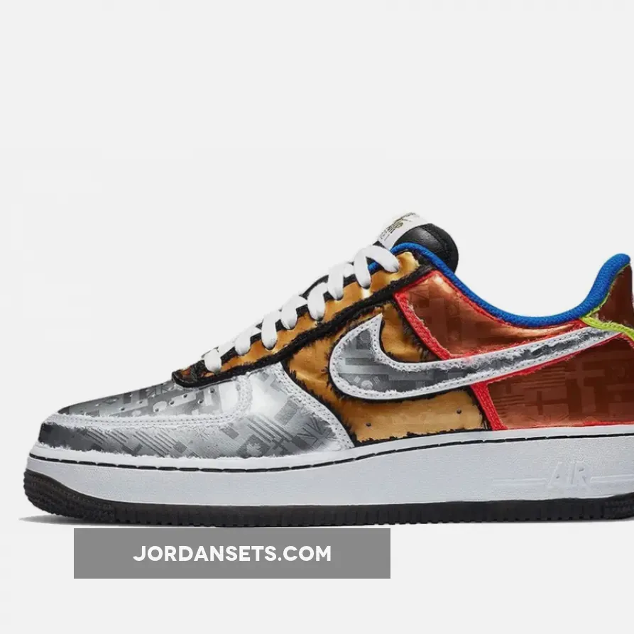 Nike Air Force 1 Low 'Olympic' BLACK/METALLIC SILVER-CHILE RED #air force 1 hidden message