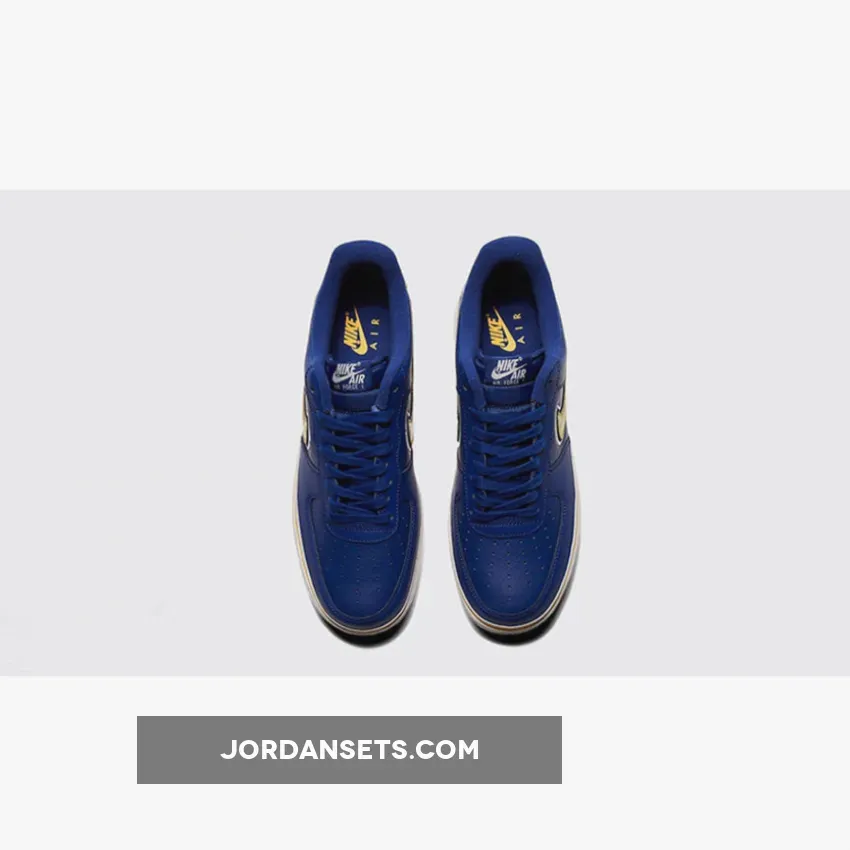 Nike Air Force 1 Low 07 LV8 Sport Blue Gold AJ7748-400 / golden state warriors air force 1