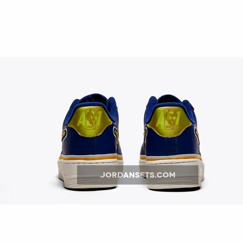 Nike Air Force 1 Low 07 LV8 Sport Blue Gold AJ7748-400 / golden state warriors air force 1