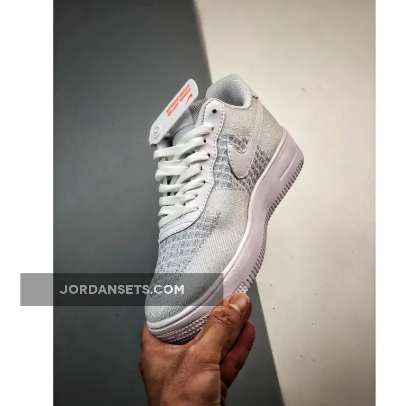 Nike Air Force 1 Flyknit 2 White/Pure Platinum AV3042-100 Nike Air Force 1 Flyknit 2 White/Pure Platinum AV3042-100