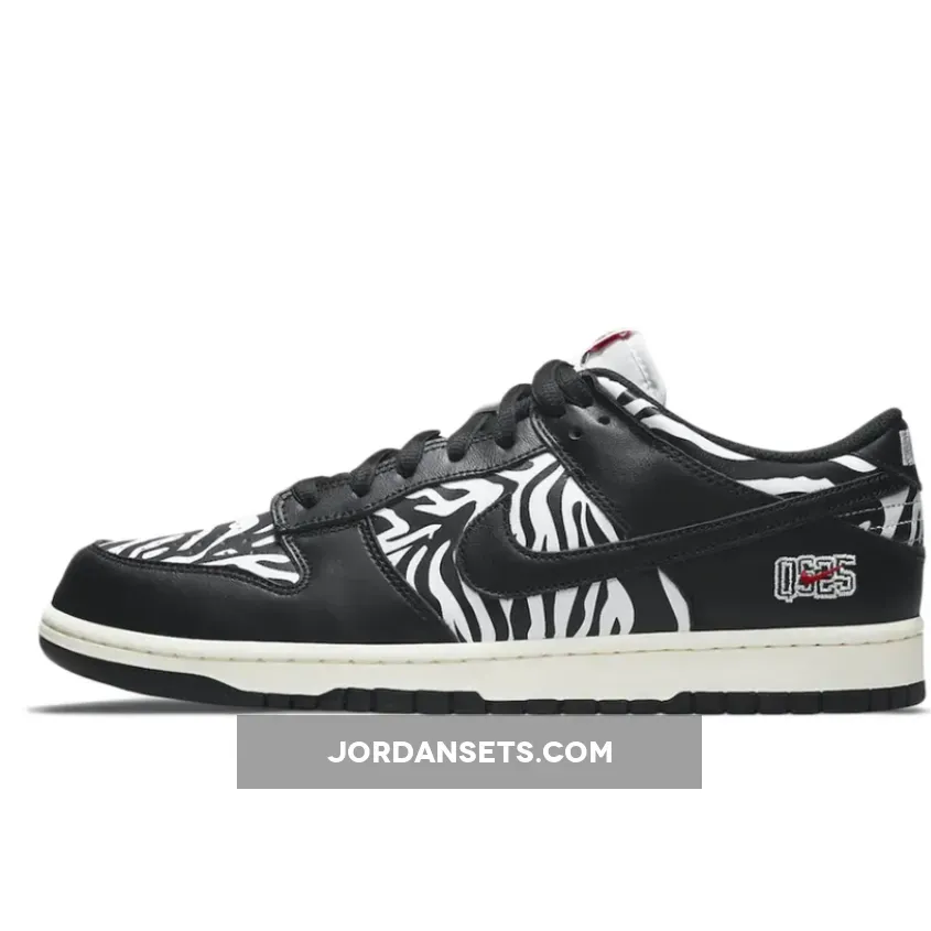 Quartersnacks x Nike SB Dunk Low 'Zebra' Black/White - dunks zebra