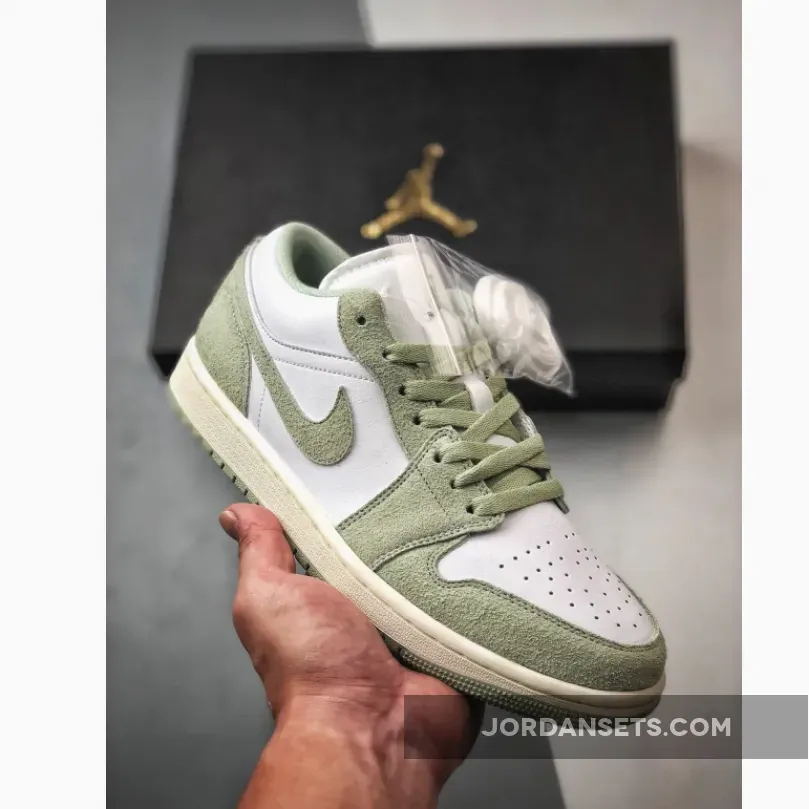 Air Jordan 1 Low Shaggy Green Suede
