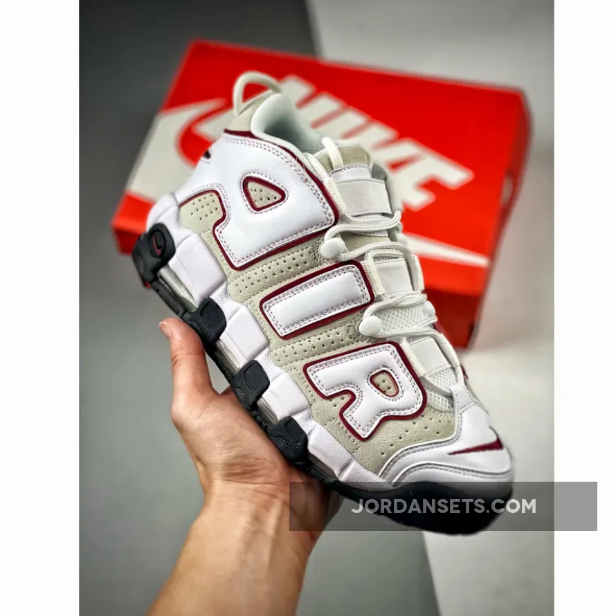 Nike Air More Uptempo Bulls White Team Red FB1380-100 uptempo white red