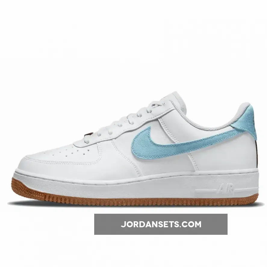Nike Air Force 1 'Indigo' White/Obsidian-White-Black #air force 1 pomegranate indigo
