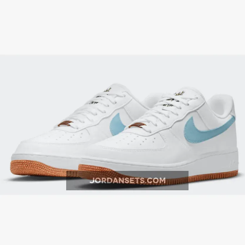 Nike Air Force 1 'Indigo' White/Obsidian-White-Black #air force 1 pomegranate indigo