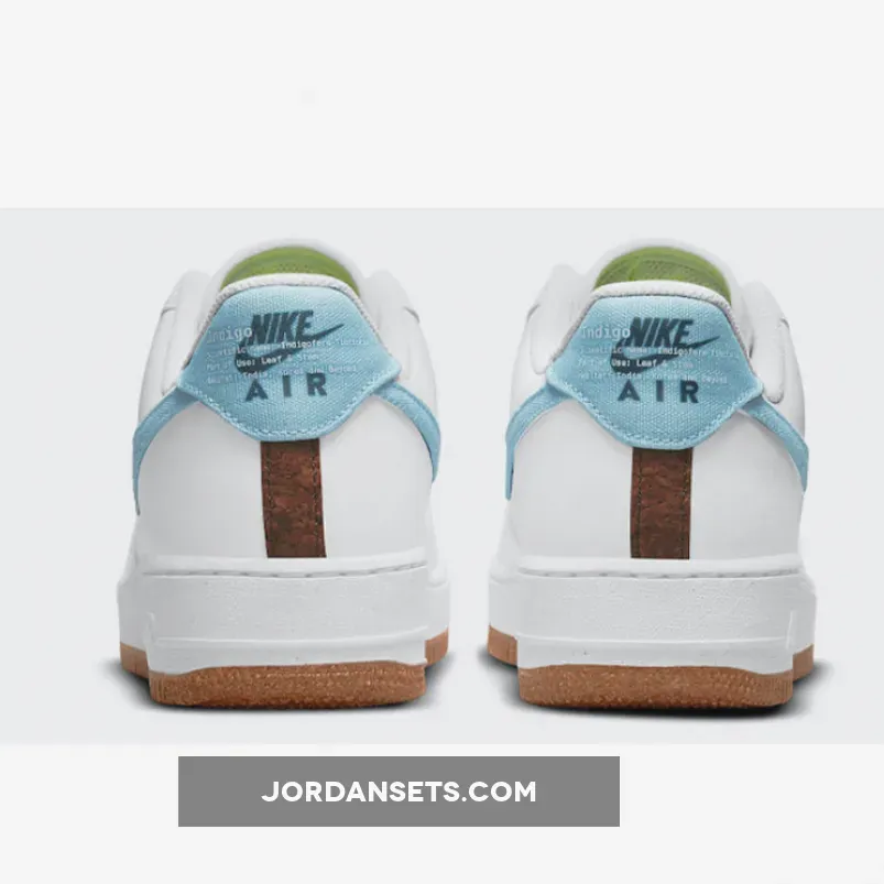 Nike Air Force 1 'Indigo' White/Obsidian-White-Black #air force 1 pomegranate indigo