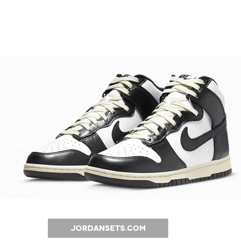Nike Dunk High Vintage Black White DQ8581-100 / womens dunk vintage black