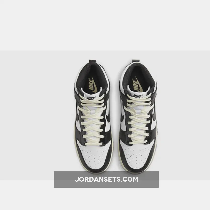 Nike Dunk High Vintage Black White DQ8581-100 / womens dunk vintage black
