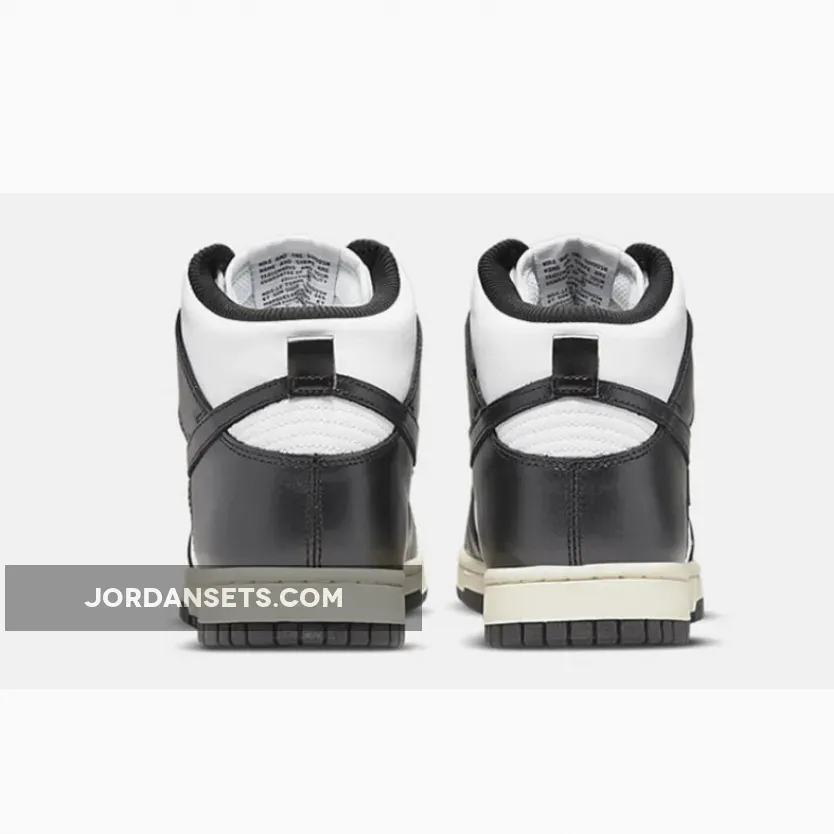 Nike Dunk High Vintage Black White DQ8581-100 / womens dunk vintage black