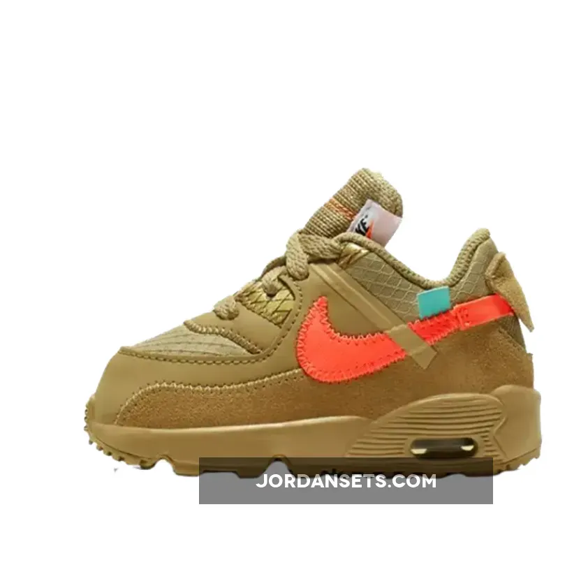 Off-White x Nike Air Max 90 Desert Ore Toddler BV0852-200 / toddler off white