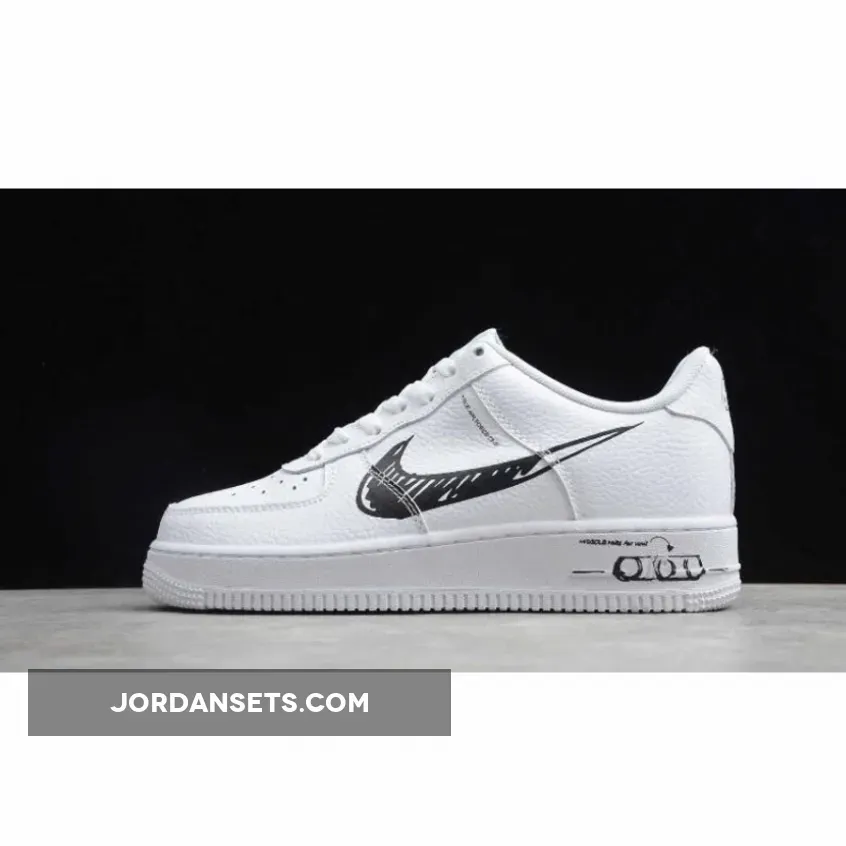 Nike Air Force 1 Low 'Sketch' White/Black CW7581-101 - af1 sketch