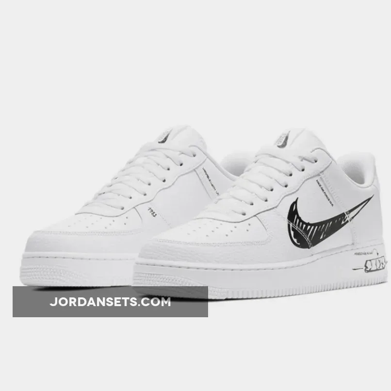 Nike Air Force 1 Low 'Sketch' White/Black CW7581-101 - af1 sketch