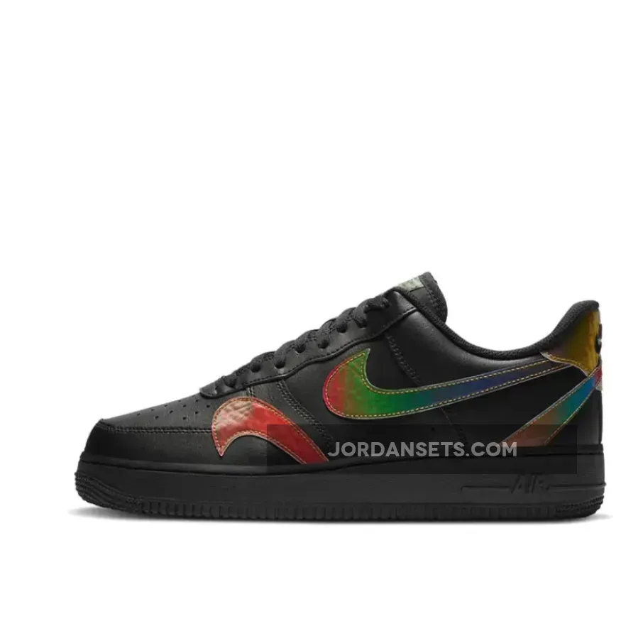 Nike Air Force 1 'Misplaced Swooshes' Black Multi-Color - air force 1 misplaced swoosh