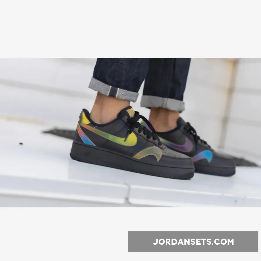 Nike Air Force 1 'Misplaced Swooshes' Black Multi-Color - air force 1 misplaced swoosh