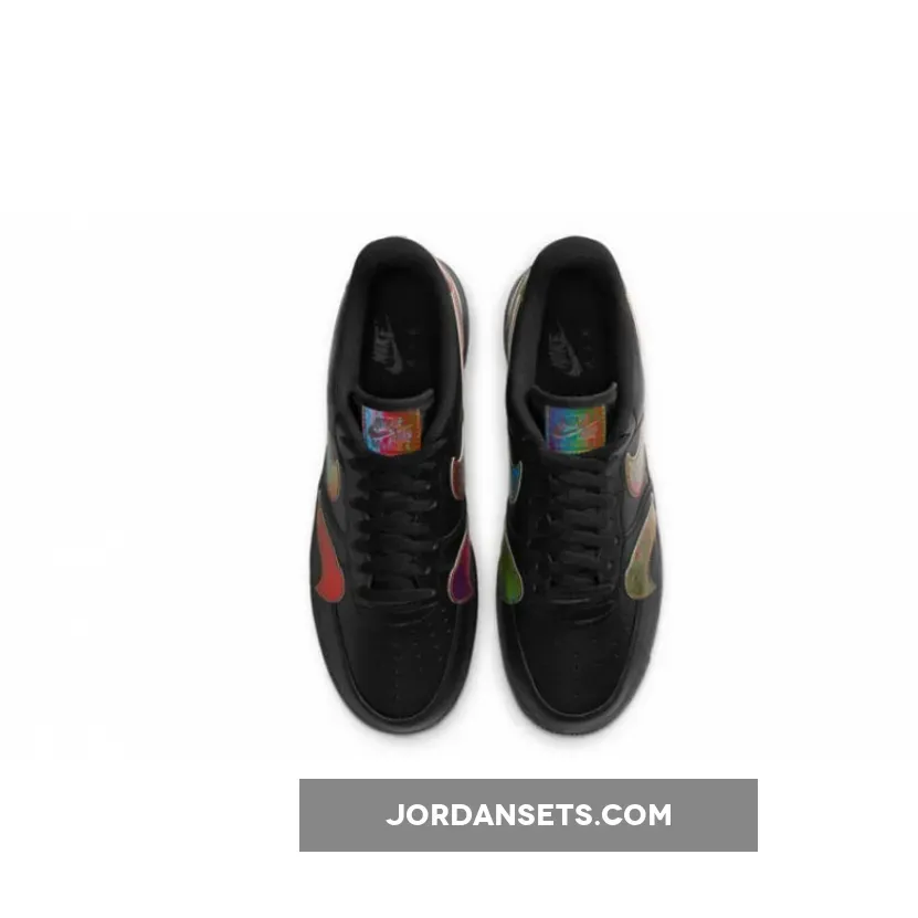 Nike Air Force 1 'Misplaced Swooshes' Black Multi-Color - air force 1 misplaced swoosh