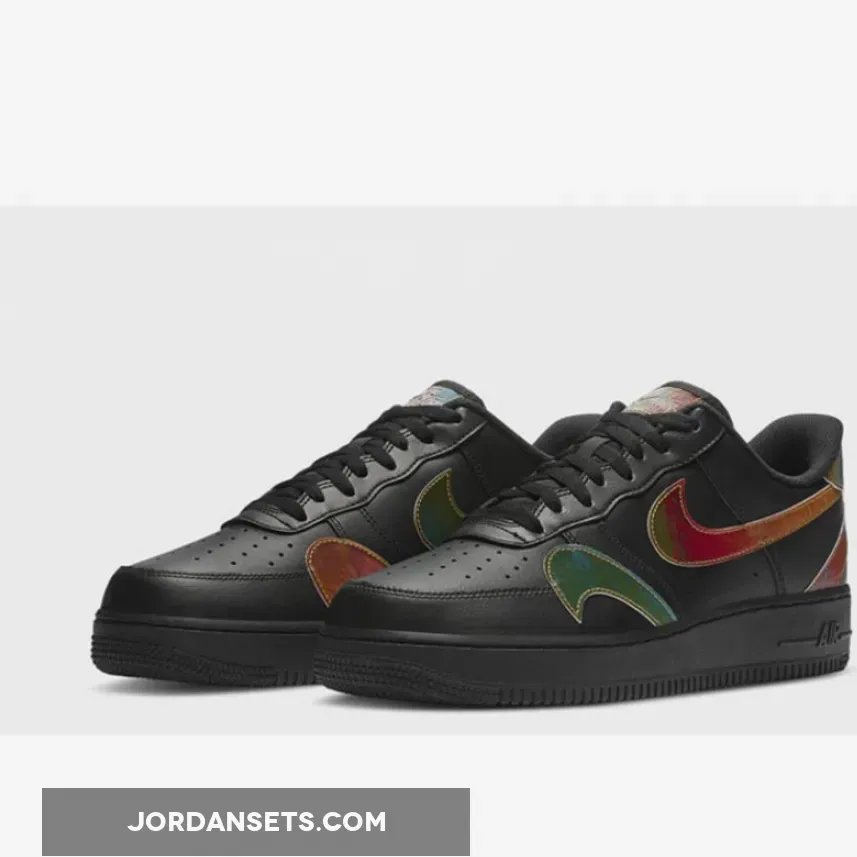 Nike Air Force 1 'Misplaced Swooshes' Black Multi-Color - air force 1 misplaced swoosh