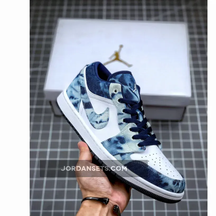Air Jordan 1 Low Se 'Washed Denim' AJ1 Blue/White/Blue / Jean Nike