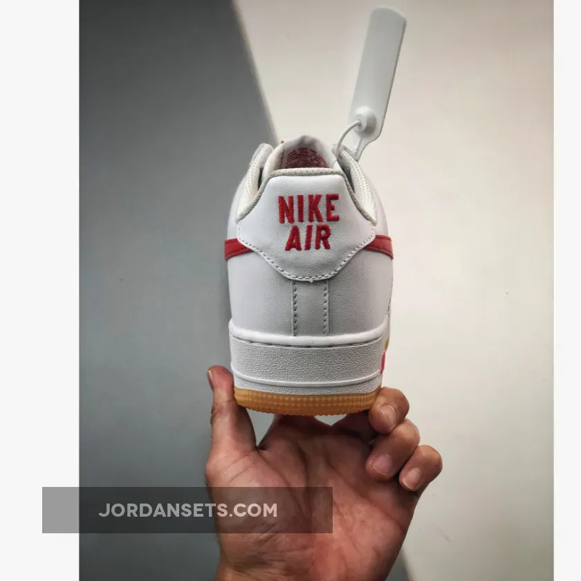 Nike Air Force 1 Low 'Since 82' White and University Red yellow and white air force ones