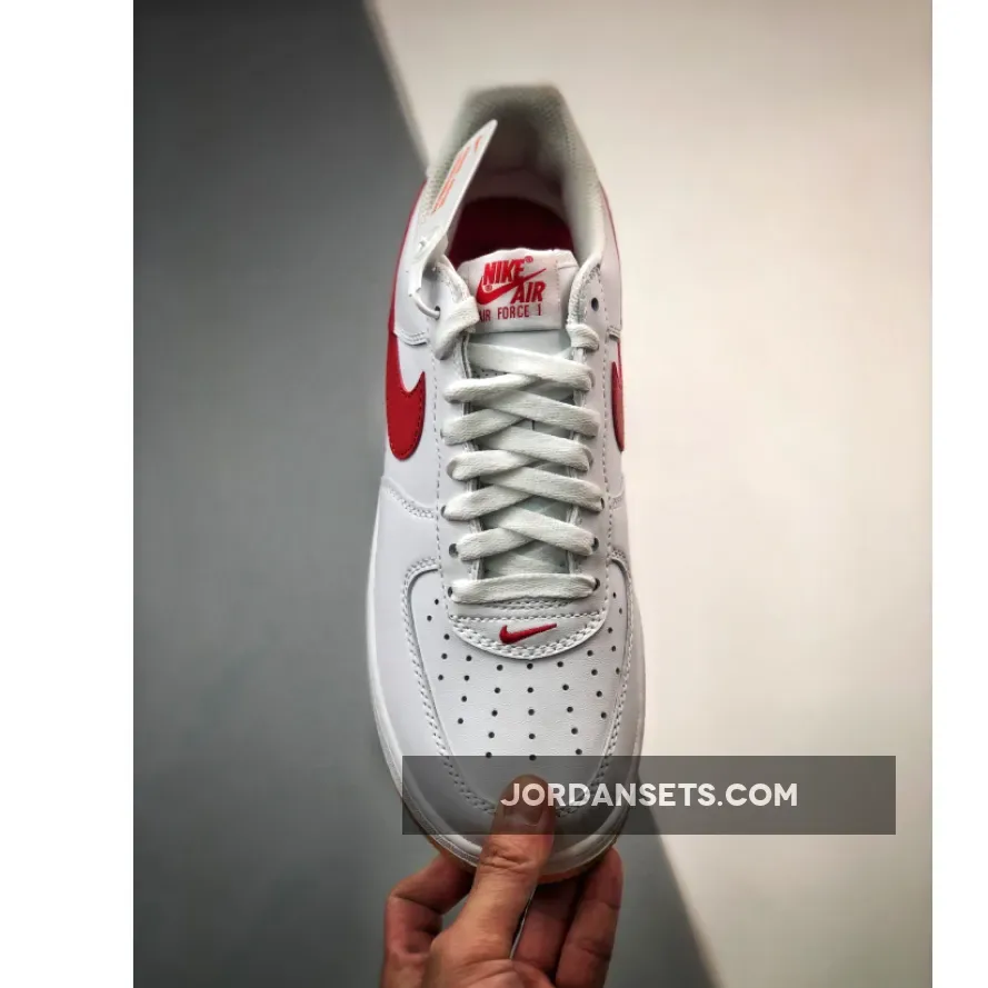 Nike Air Force 1 Low 'Since 82' White and University Red yellow and white air force ones