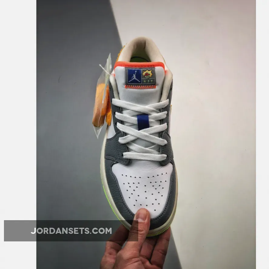 Air Jordan 1 Low GS Hoops Grey Multi FB1835-181 - jordan hoops low