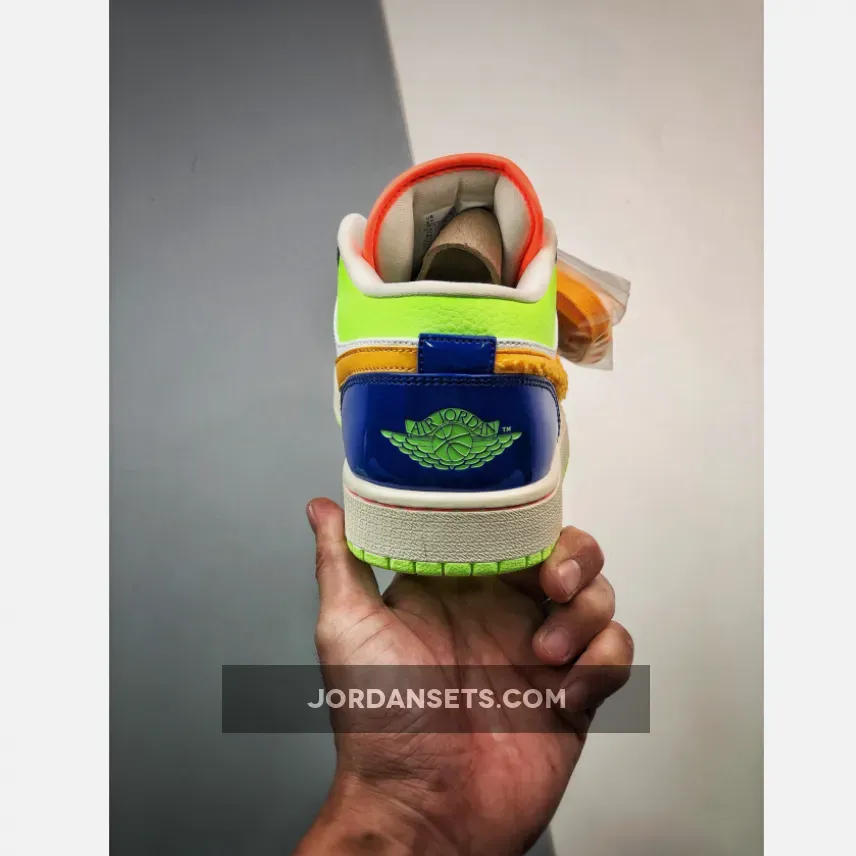 Air Jordan 1 Low GS Hoops Grey Multi FB1835-181 - jordan hoops low