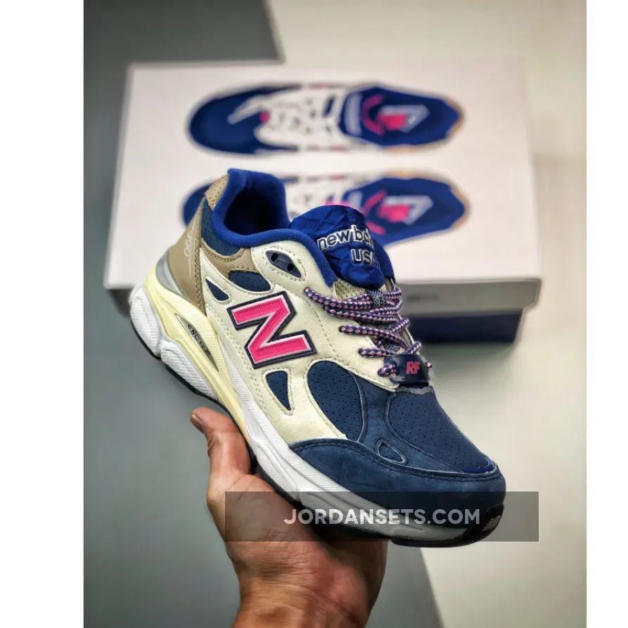 Kith x New Balance 990v3 "Daytona" Navy/Sail/Pink/Brown/Blue / 990v3 Daytona M990KH3