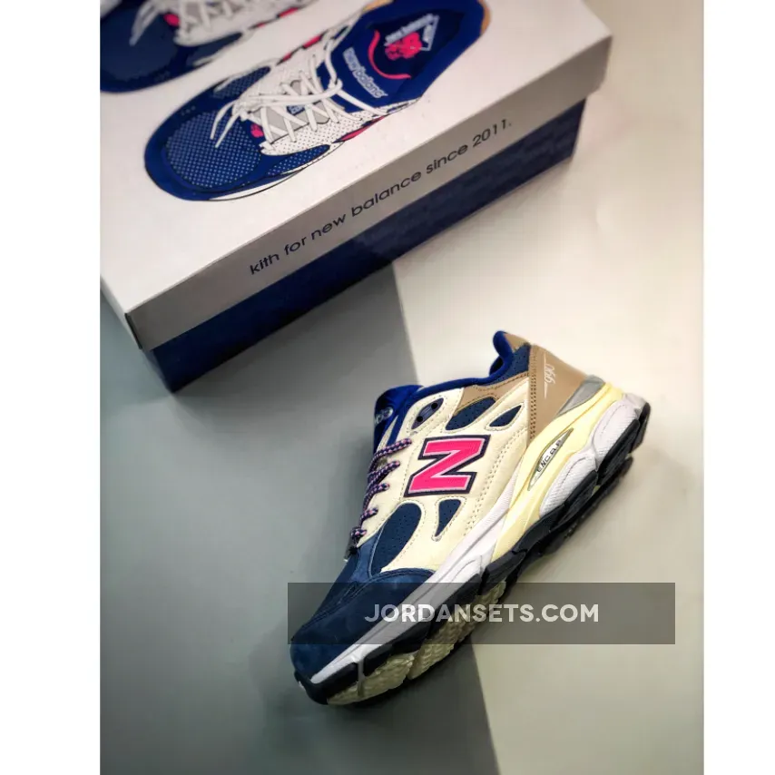 Kith x New Balance 990v3 Daytona Navy/Sail/Pink/Brown/Blue / 990v3 Daytona M990KH3