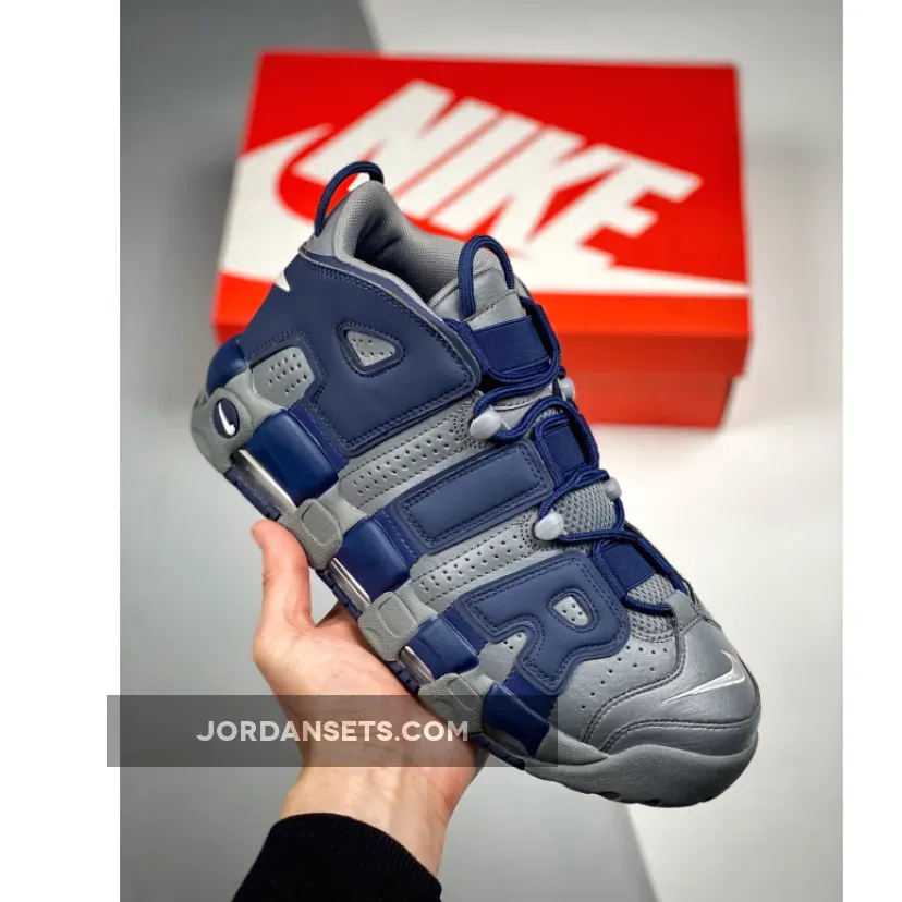 Nike Air More Uptempo 'Georgetown Hoyas' Cool Grey/Midnight Navy 921948-003 / Nike Uptempo Georgetown