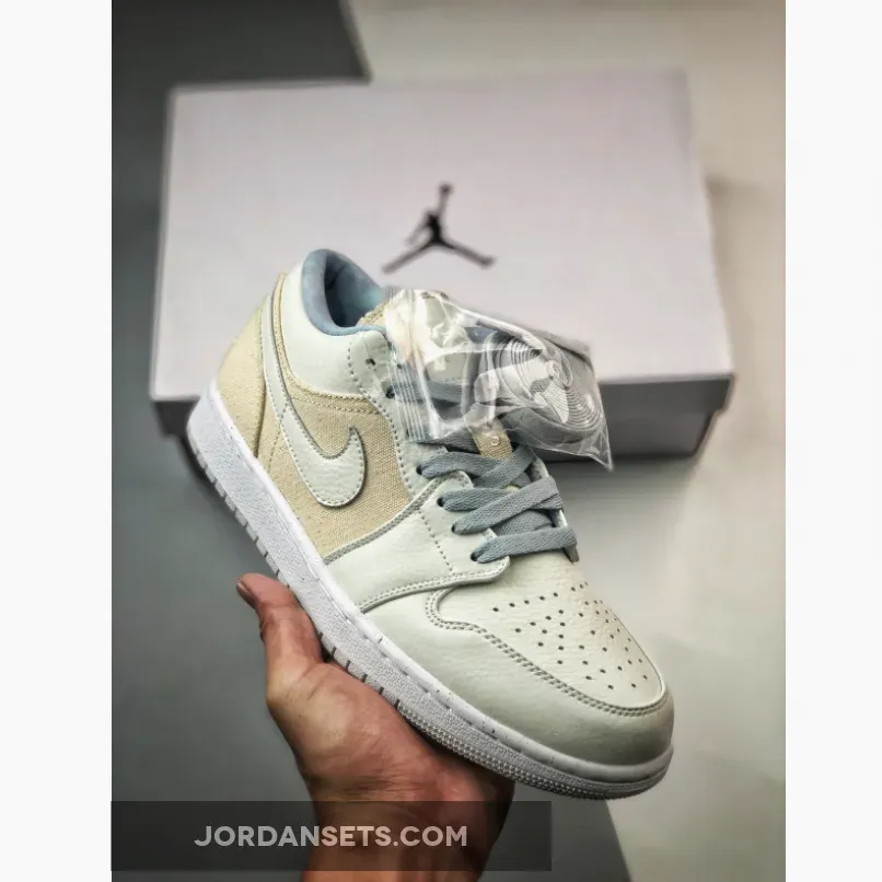 Air Jordan 1 Low Canvas Grey Cream - sail canvas