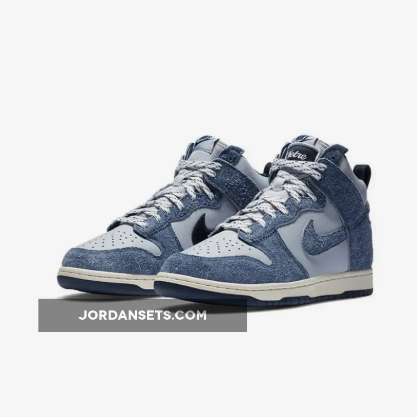 Notre x Nike Dunk High Pearl White/Blue Void/Grand Purple / notre blue void