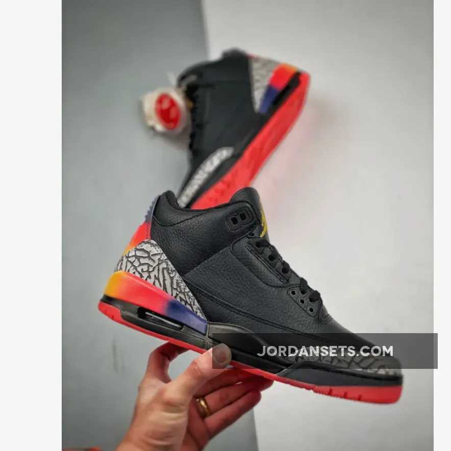 How To Buy J Balvin X Air Jordan 3 'Rio' Black/Solar Flare-Total Crimson