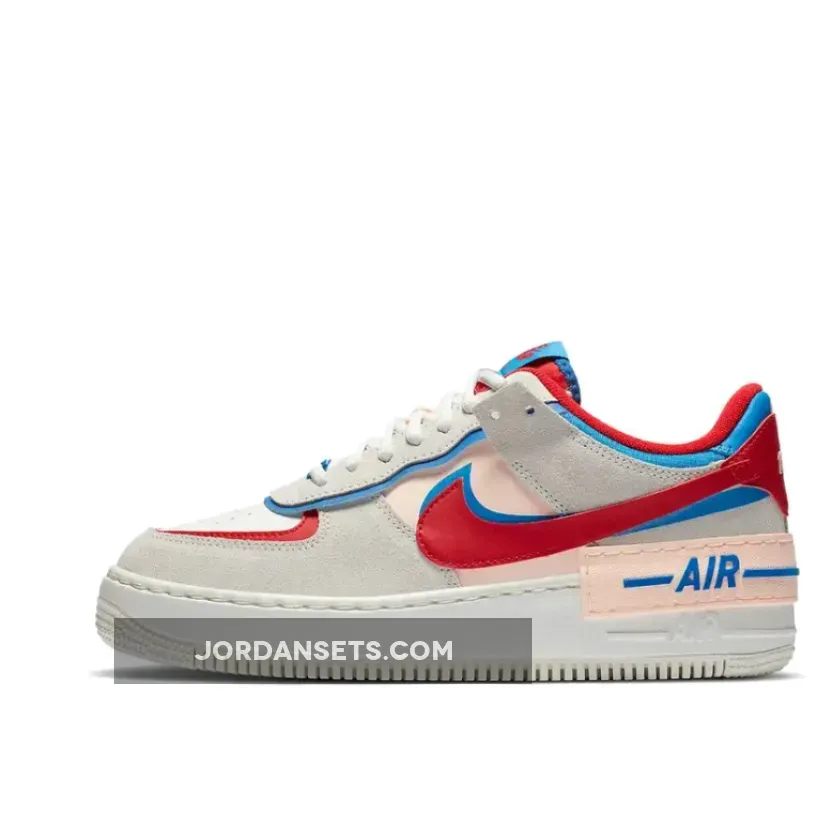 Nike Air Force 1 Shadow Sail University Red Photo Blue CU8591-100 #air force 1 shadow university red