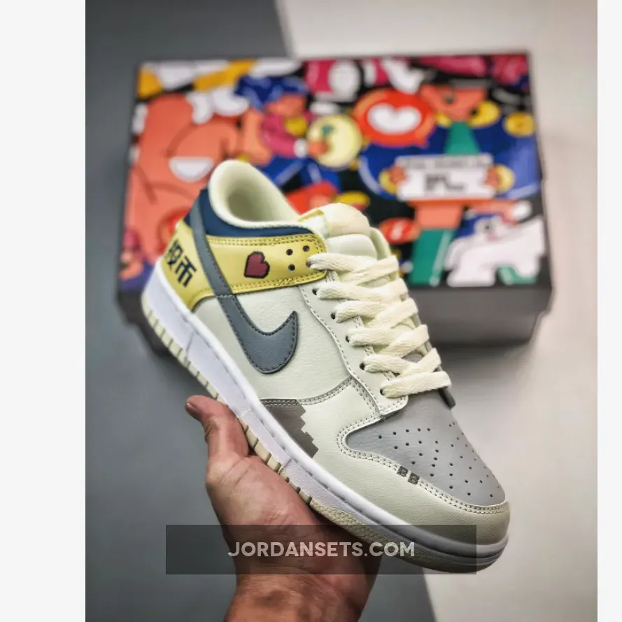 Nike Dunk Low White Yellow Blue Restock