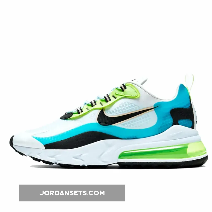Nike Air Max 270 React SE Oracle Aqua/White-Black-Green CT1265-300 #aqua air max 270