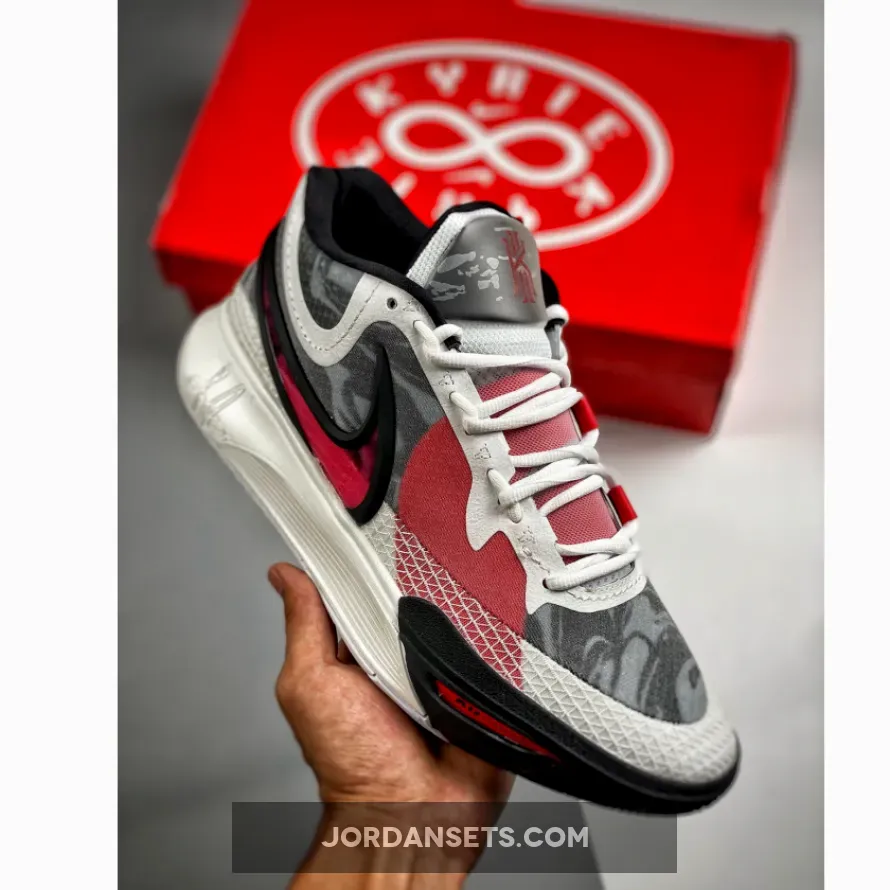 Nike Kyrie 9 White/University Red-Black-Wolf Grey