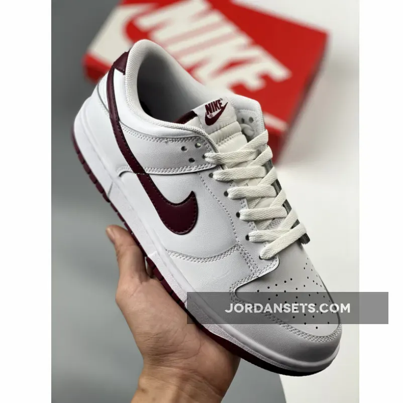 Nike Dunk Low White/Night Maroon DV0831-102 / dunk low maroon and pink