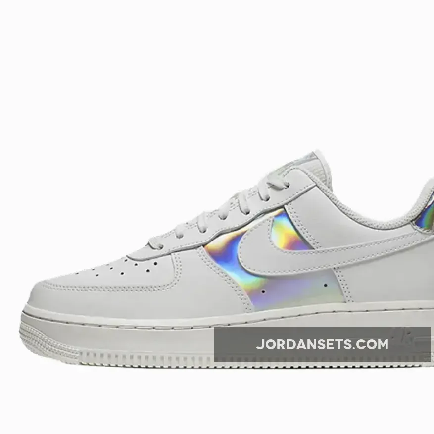 Nike Air Force 1 Low White Silver For Womens CJ9704-100 Brand New