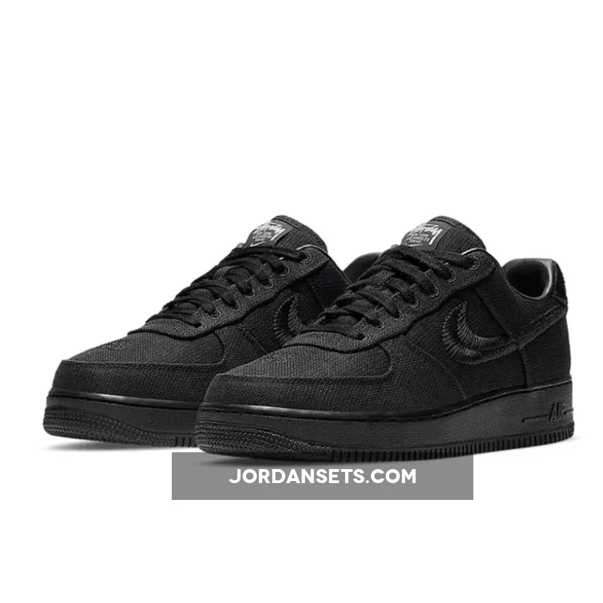 Stussy x Nike Air Force 1 Black CZ9084-001 - nike x stussy af1