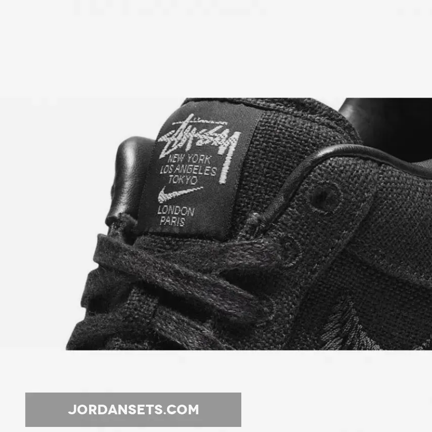 Stussy x Nike Air Force 1 Black CZ9084-001 - nike x stussy af1