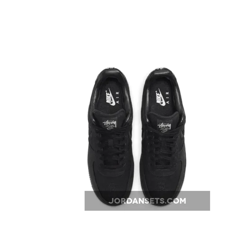 Stussy x Nike Air Force 1 Black CZ9084-001 - nike x stussy af1
