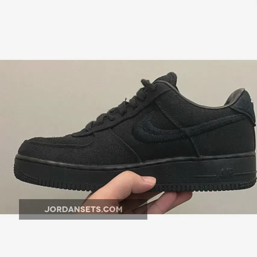 Stussy x Nike Air Force 1 Black CZ9084-001 - nike x stussy af1